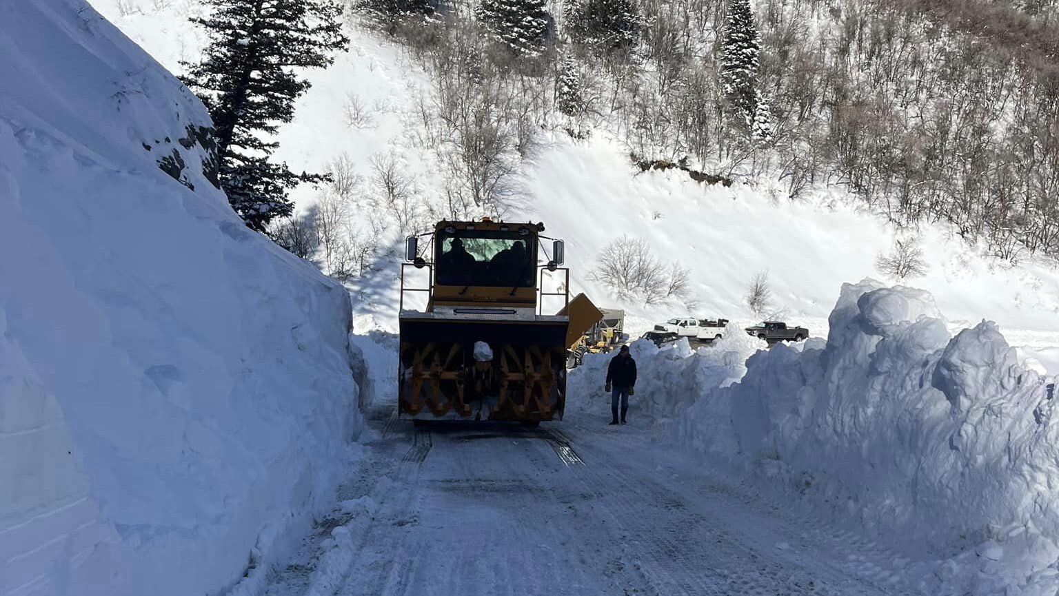 A Plow clearing the road at the North Ogden Divide. The Weber County Sheriff's Office has announced...