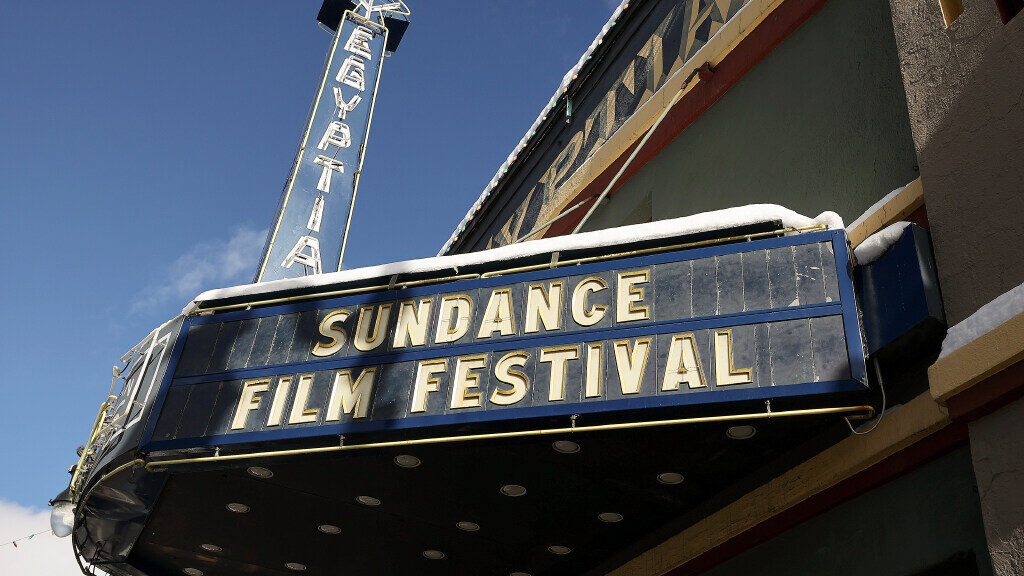 The Egyptian Theatre is pictured during the 2024 Sundance Film Festival on Main Street in Park City...