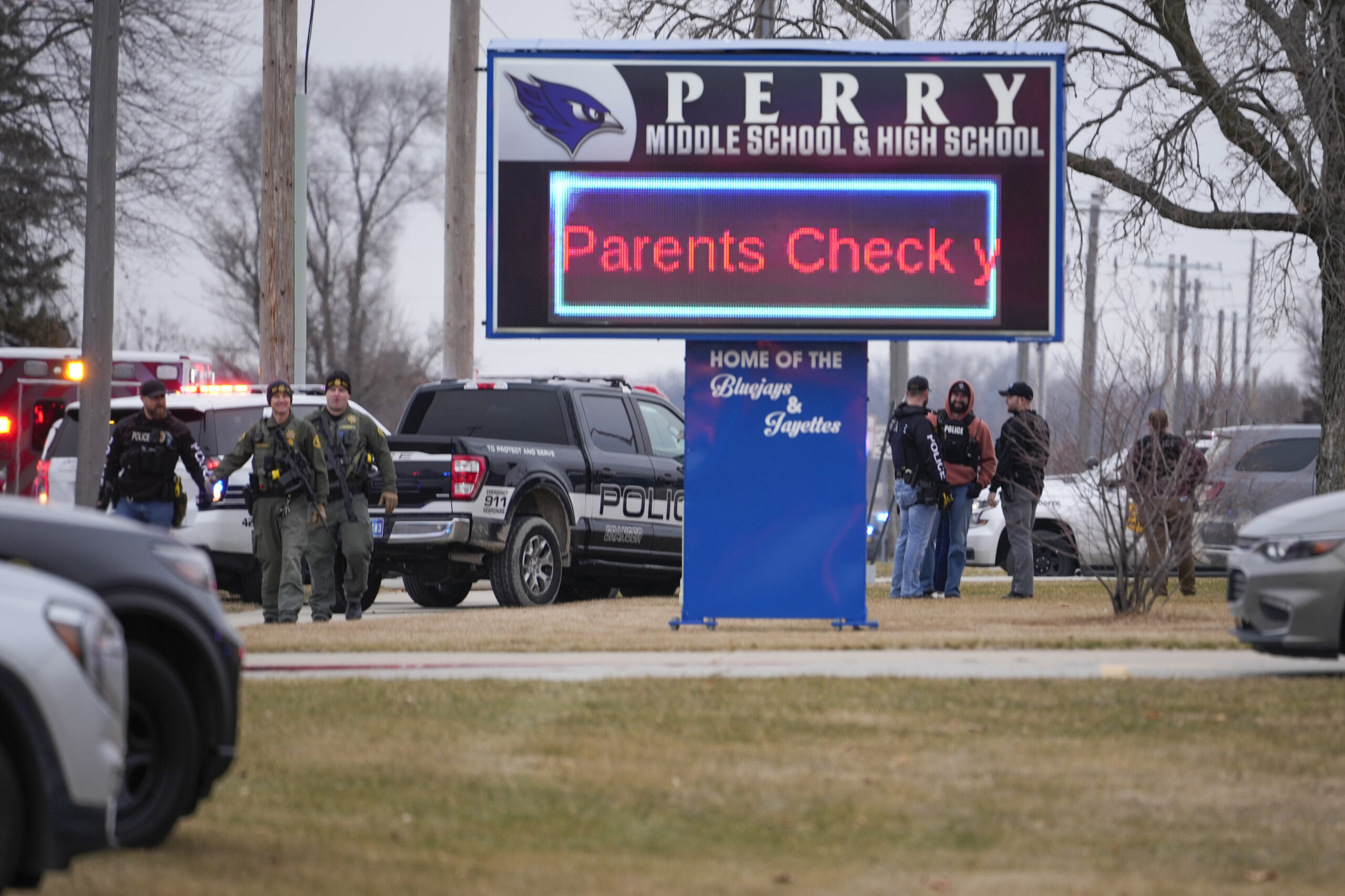 Police surround Perry High School...