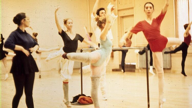 Bené Arnold teaches a class of dancers....