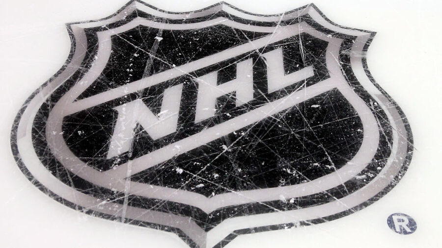 COLUMBUS, OH - JANUARY 24: A general view of the NHL logo prior to the 2015 Honda NHL All-Star Skil...
