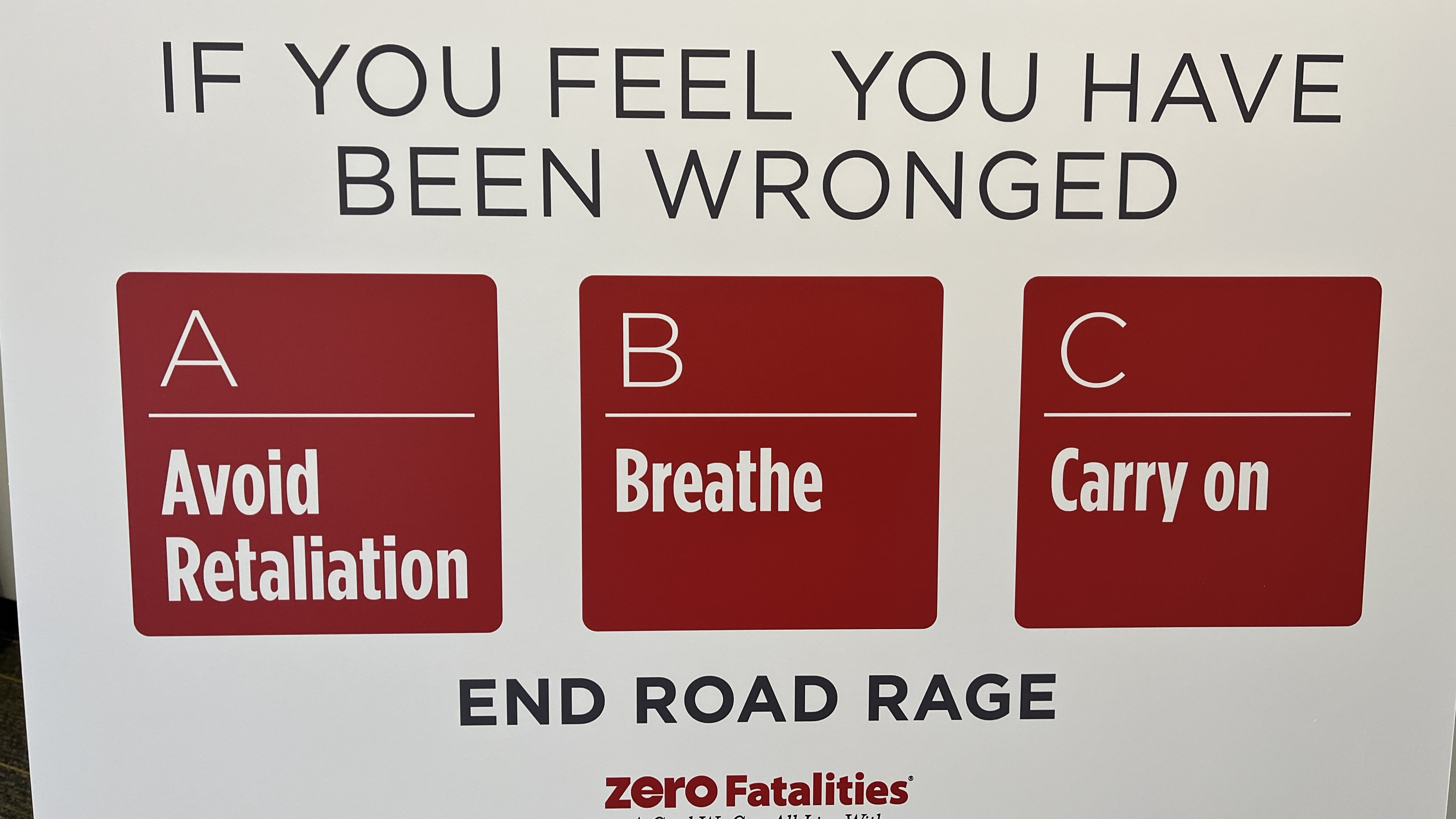 a road rage graphic asks what to do if you've been wronged on the road...