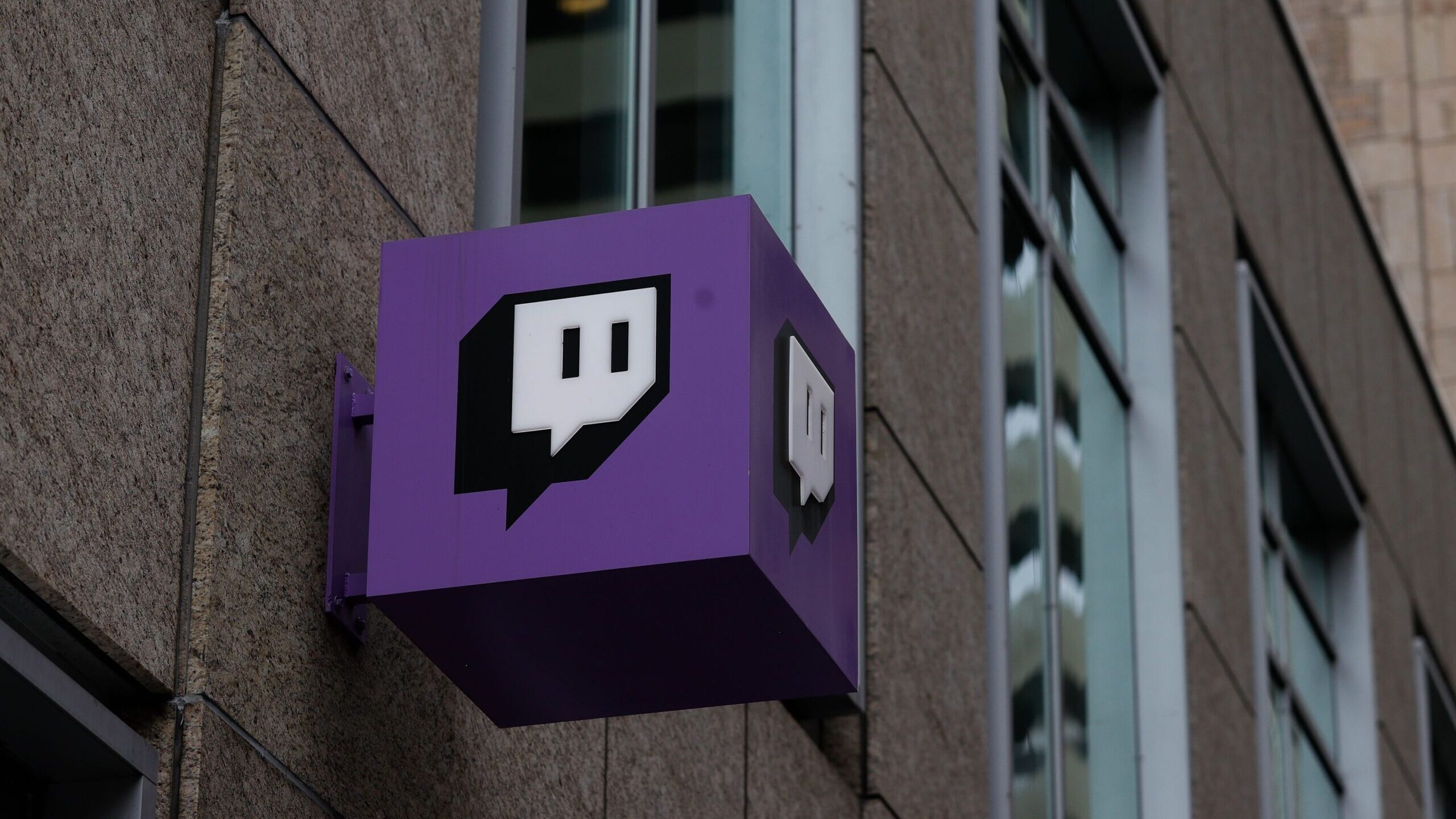 Twitch, an Amazon owned company, signage outside its headquarters, Tuesday, Dec. 26, 2023, in San F...