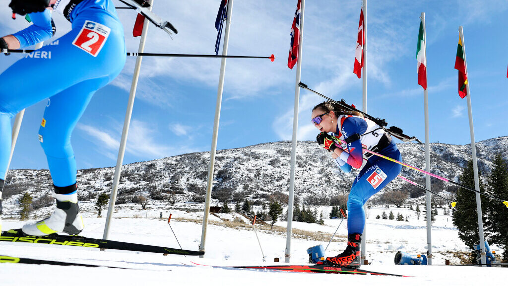 Skiers compete in the 2022 Biathlon Youth and Junior World Championships at Soldier Hollow Nordic C...