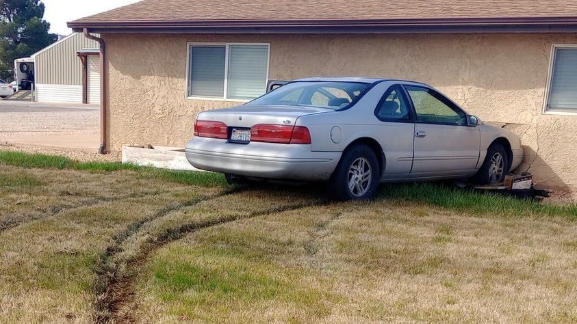A car ran into a house in Hurricane Sunday morning, police say. No injuries to the driver or the oc...