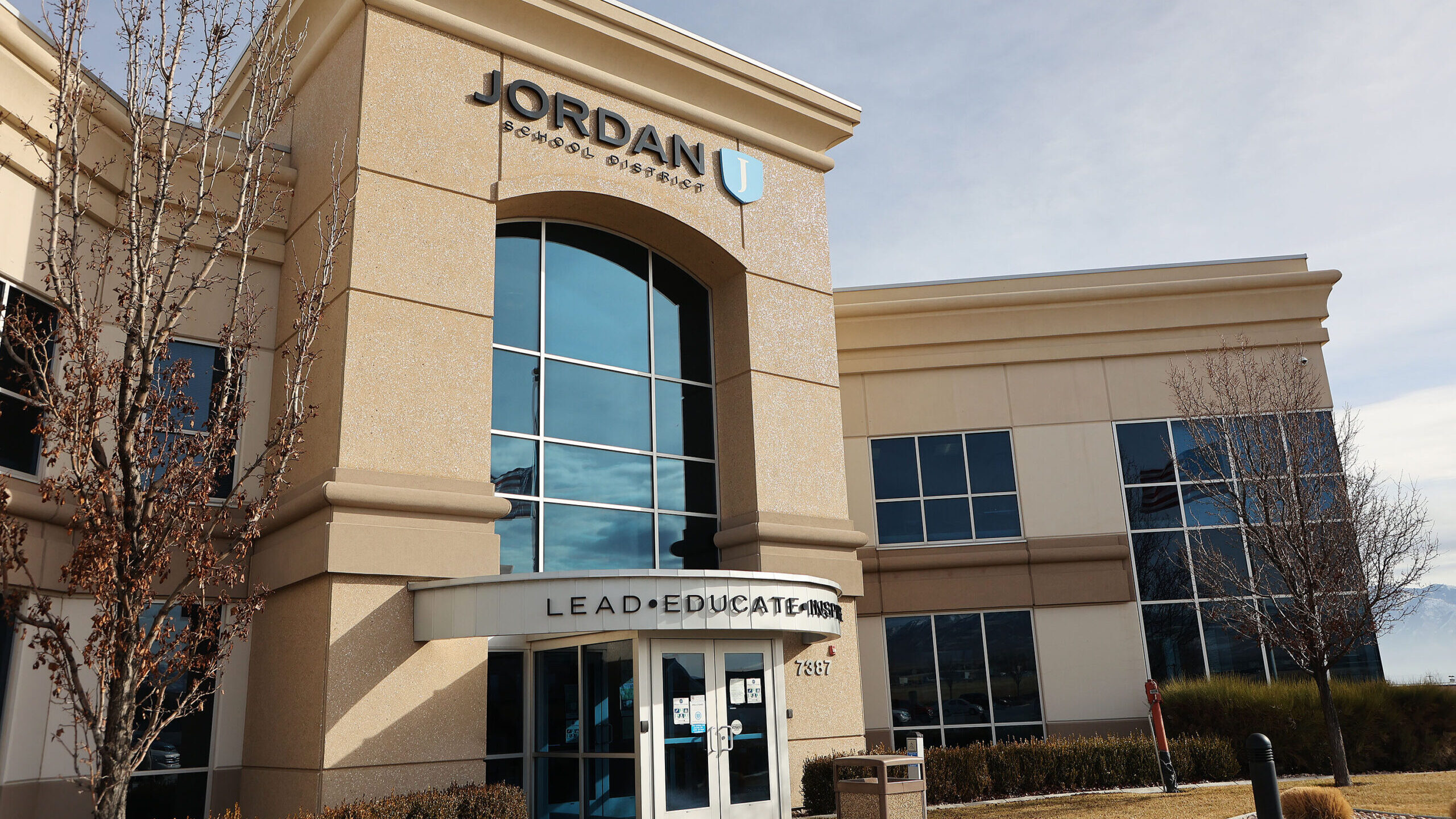 jordan school district building shown, the district will have ai in its schools...
