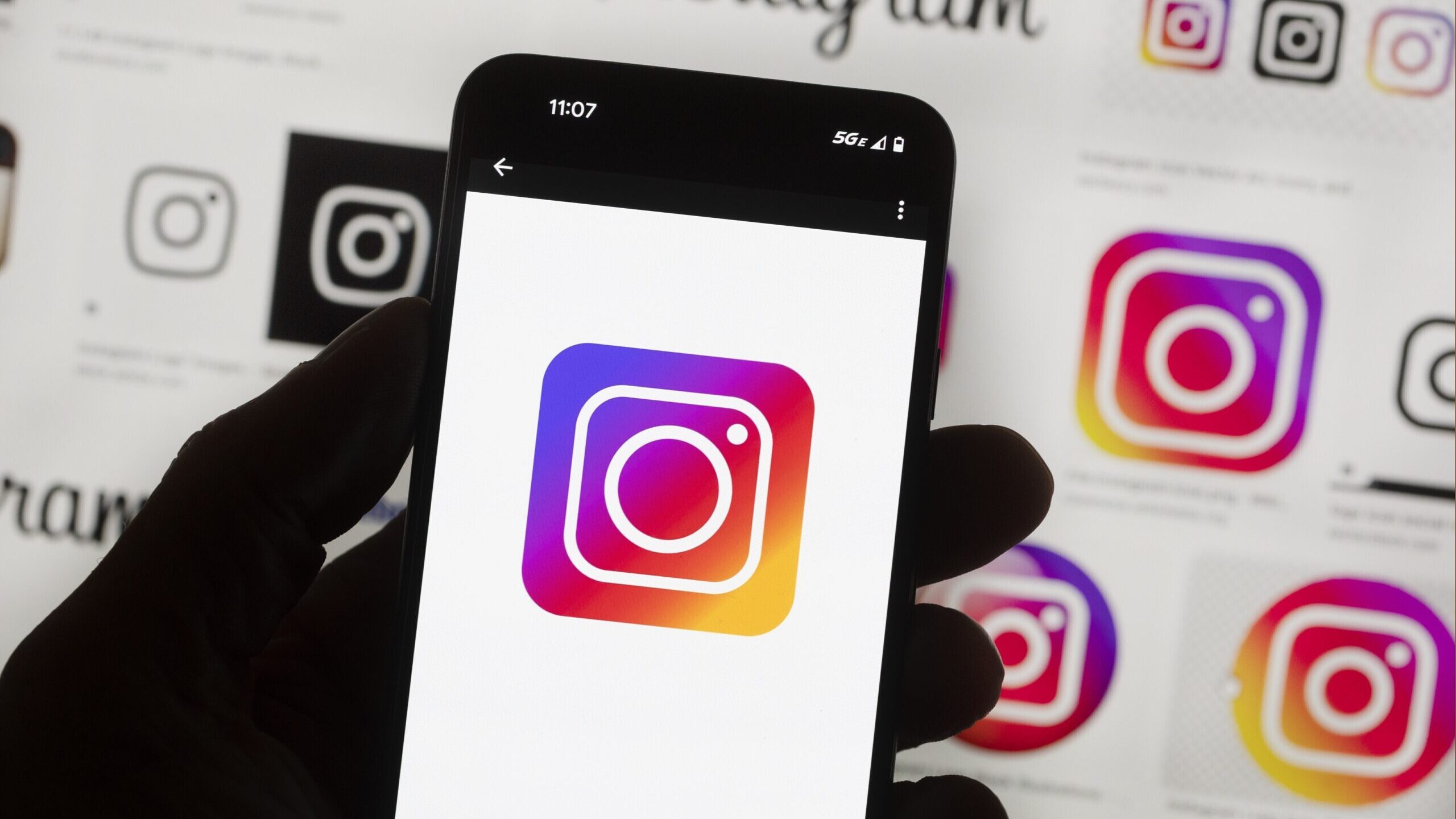 File - The Instagram logo is seen on a cell phone in Boston, USA, Oct. 14, 2022. Instagram has star...