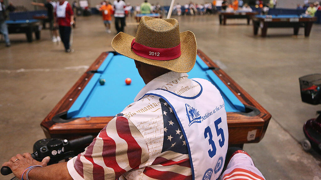 a veteran competes in the National Golden Age Games...
