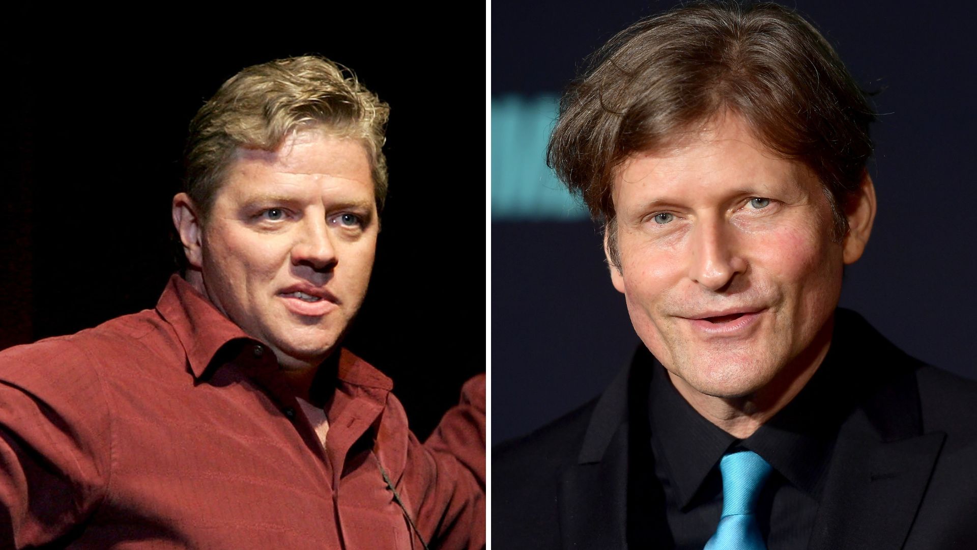 Left: Actor Tom Wilson performs onstage in May 2005, (Frazer Harrison, Getty Images) Right: Crispin...