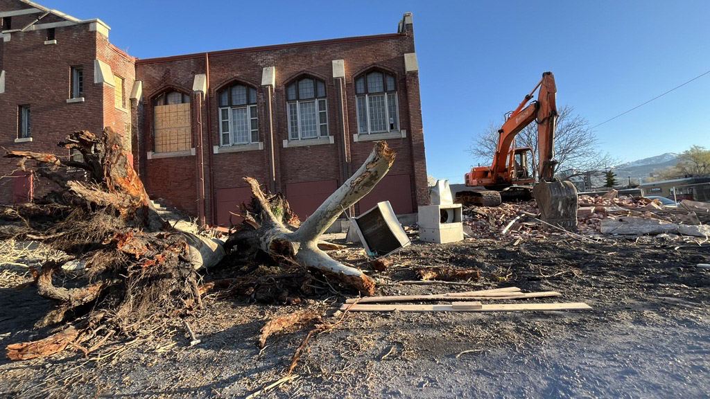 partially demolished fifth ward meetinghouse...