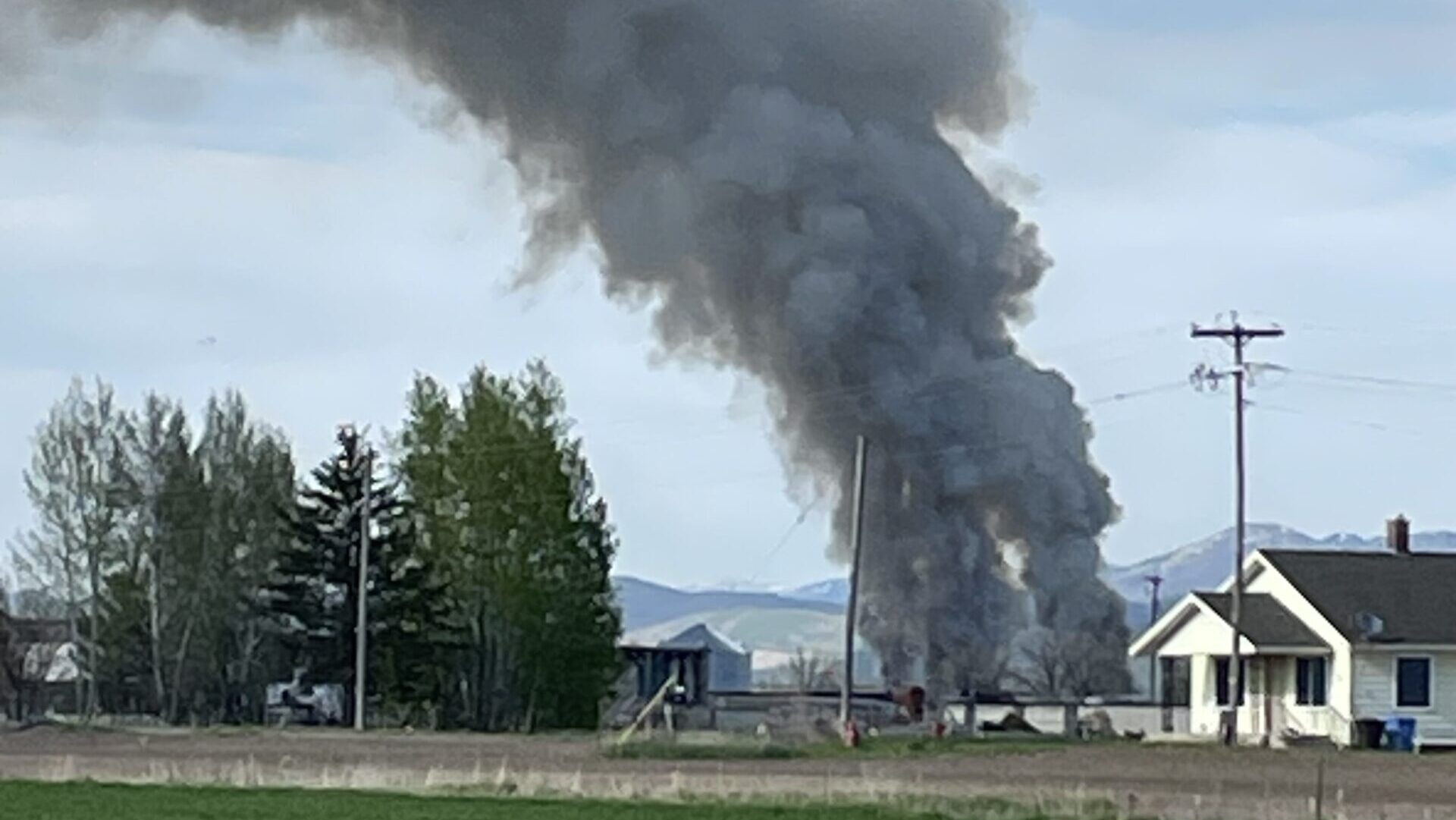 Agriculture officials said the fire most likely started after a piece of equipment malfunctioned at...