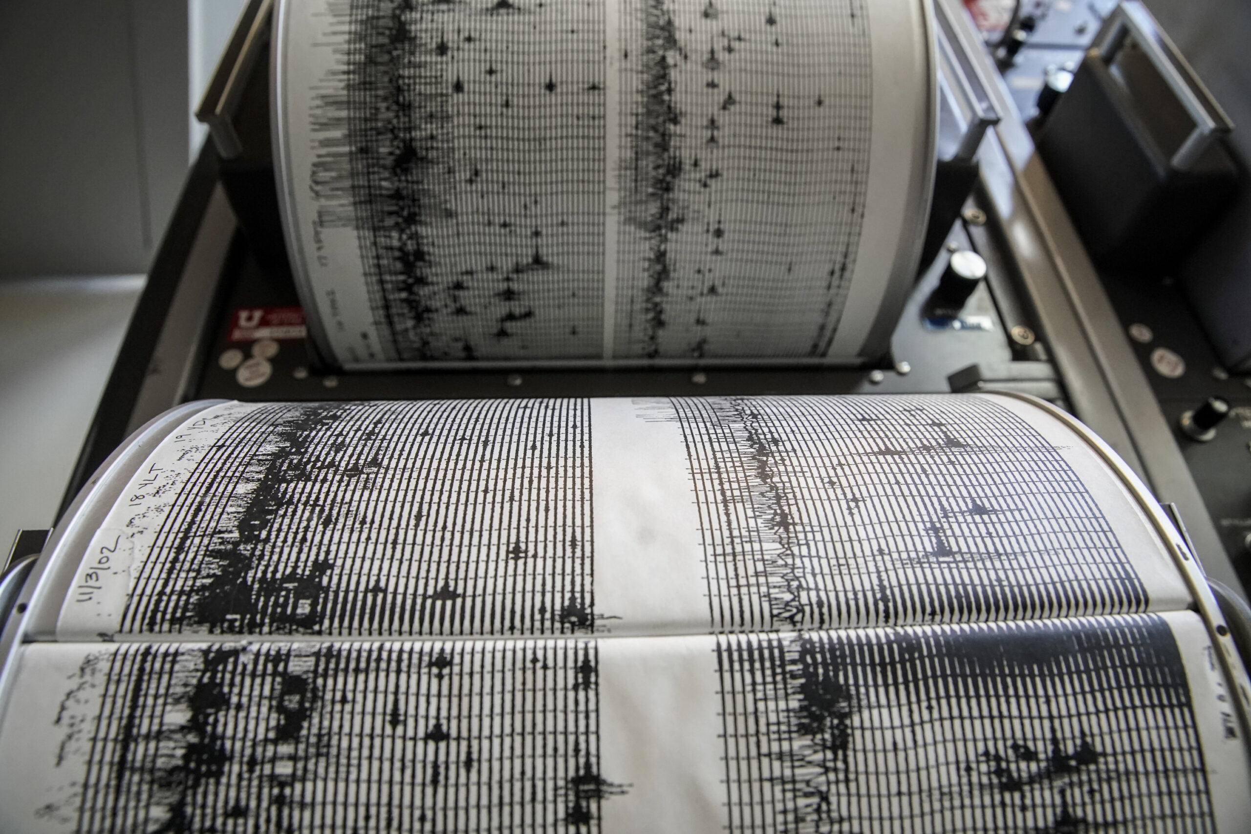 Earthquake shows on Seismometer...