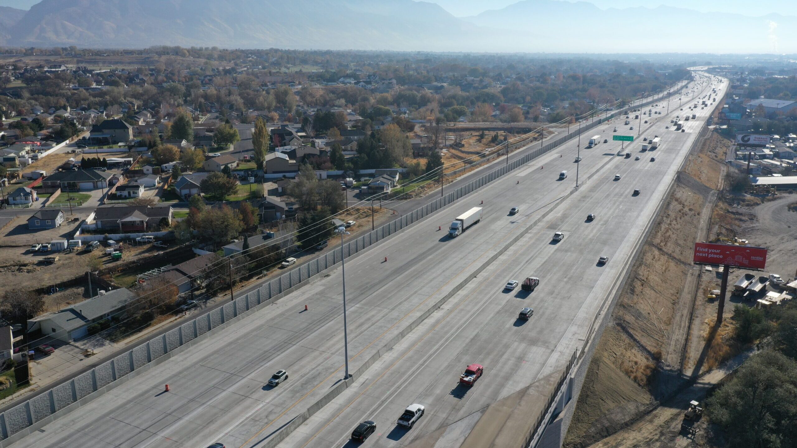 Vehicles travel on I-15 in northern Utah County. New Mountain View Corridor construction is set to ...