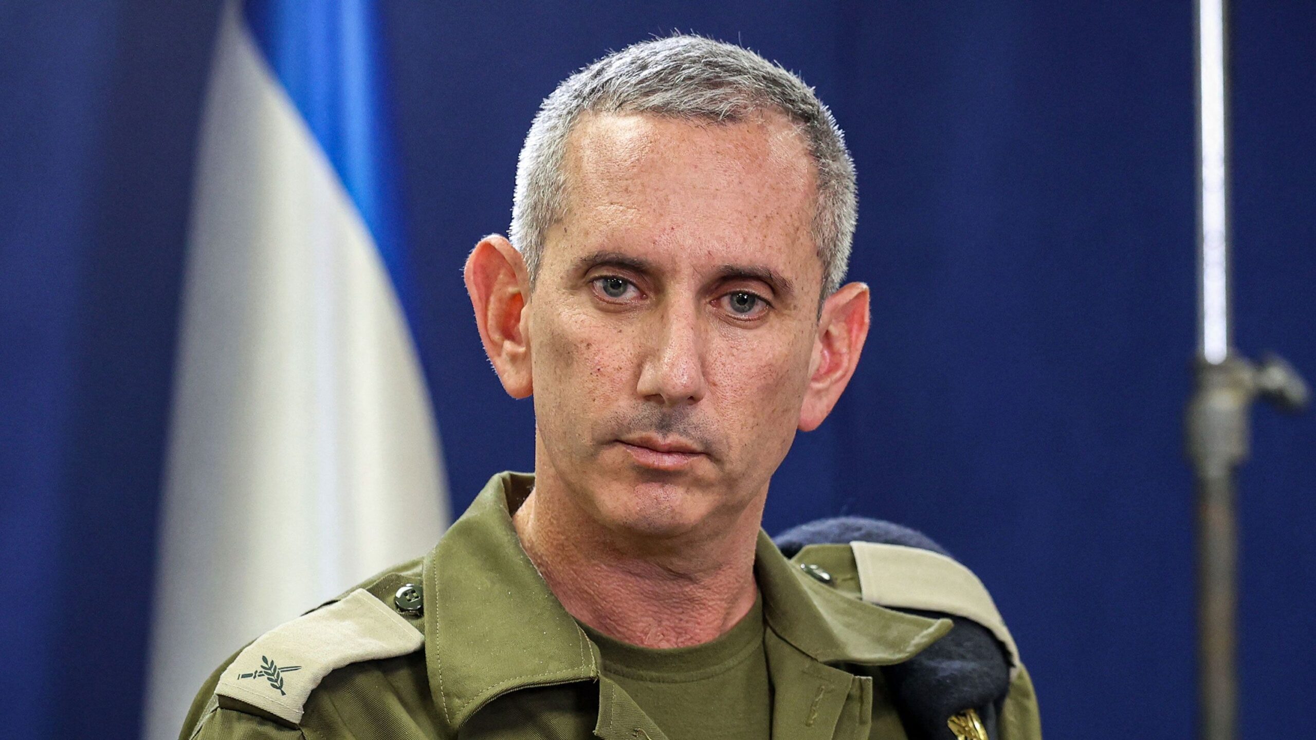 Iran has launched drones toward Israel, says IDF spokesperson Daniel Hagari, who is pictured here s...