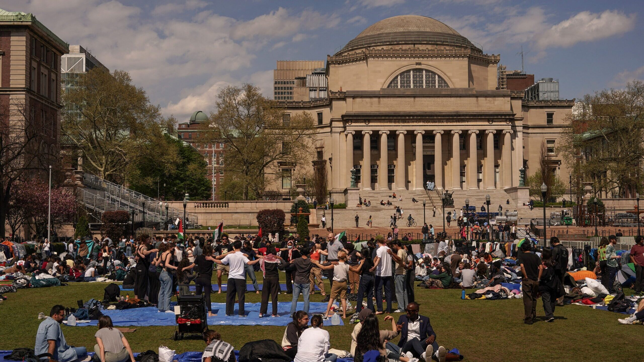 Student activists have spent multiple days occupying the lawns at Columbia University, calling for ...
