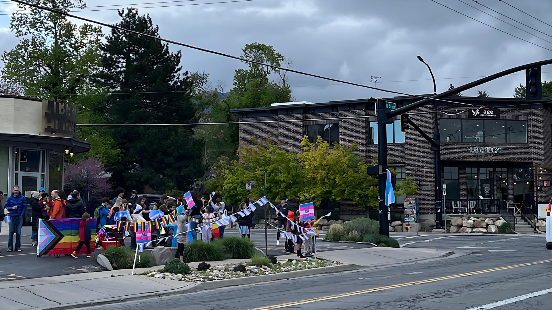 On Friday morning, parents and young students gathered near Emerson Elementary School to rally over...