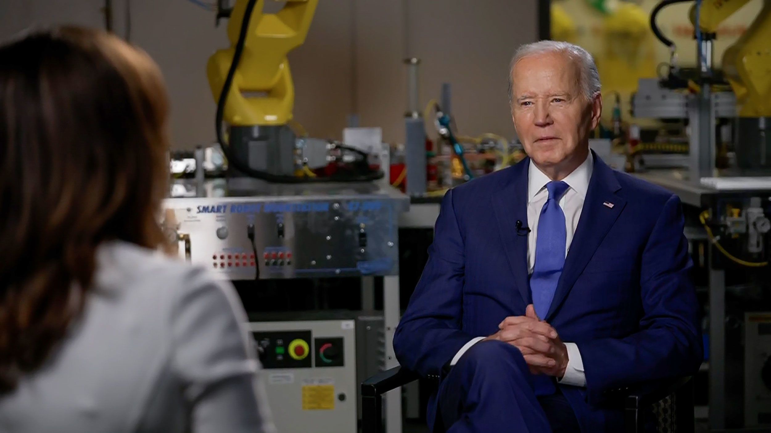 President Joe Biden speaks with CNN’s Erin Burnett during an exclusive interview Wednesday, May 8...