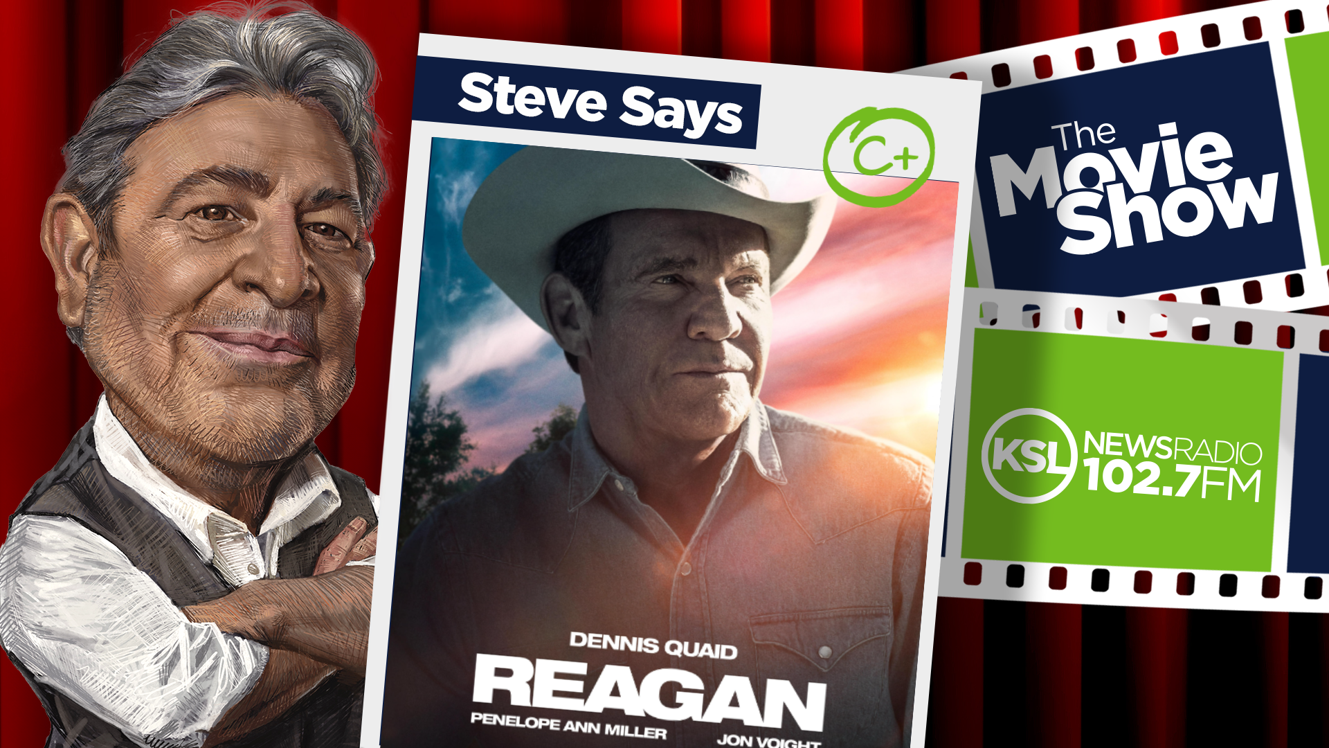 reagan movie poster and ksl movie show host steve salles...