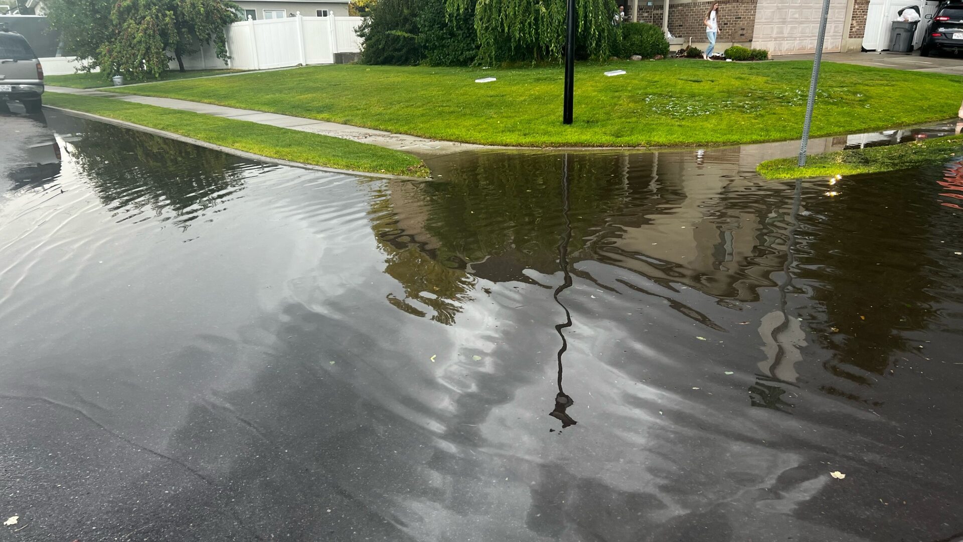 Flooding in an American Fork neighborhood Tuesday, August 13....