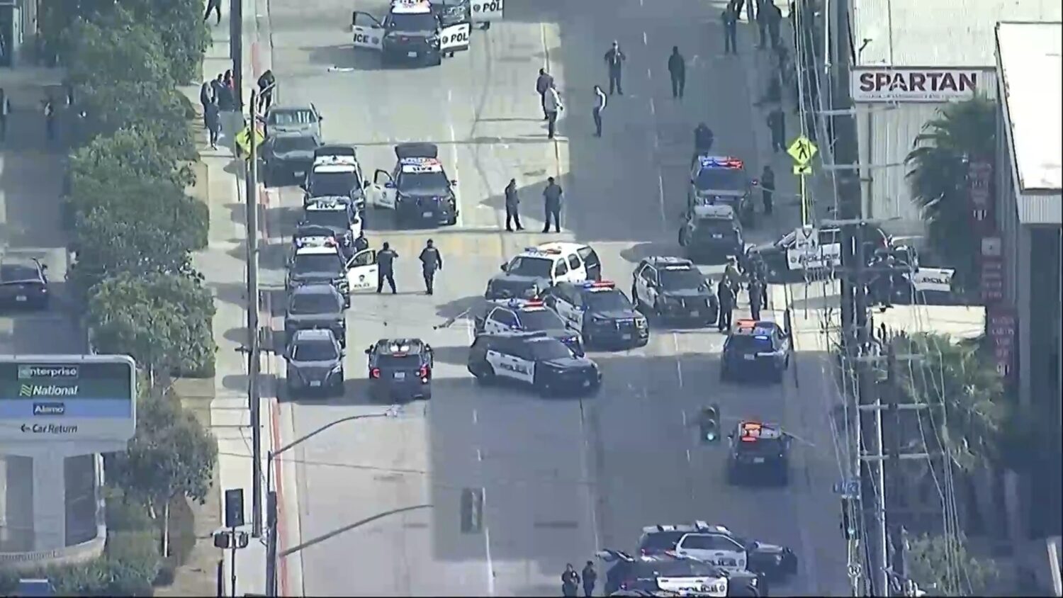 Two female employees of a Southern California technical college were shot on campus Friday and take...