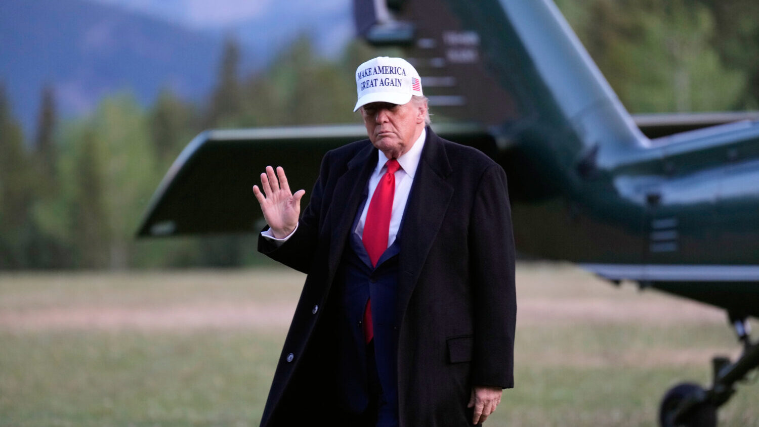 U.S. President Donald Trump arrives at the G7 Summit in Kananaskis, Alberta, Sunday, June 15, 2025....