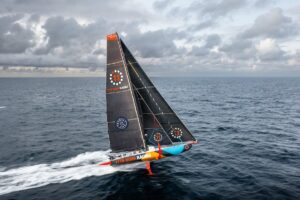On Sunday October 26, 2025, sailors from around the world will set off from France on a nearly two week sailboat journey across the Atlantic in the Transat Café L’OR. (Francesca Clapcich)