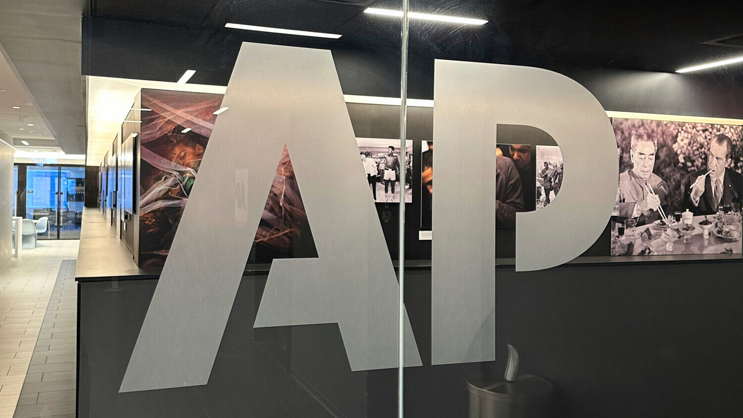 FILE - The Associated Press logo is displayed at the news organization's world headquarters in New ...