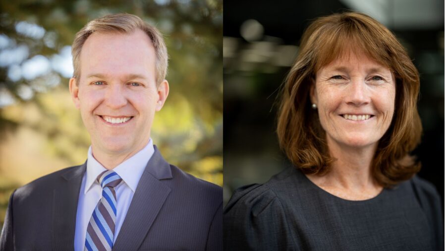 Sen. Kathleen Riebe (right) and former Rep. Ben McAdams (left) have both announced their bids for U...