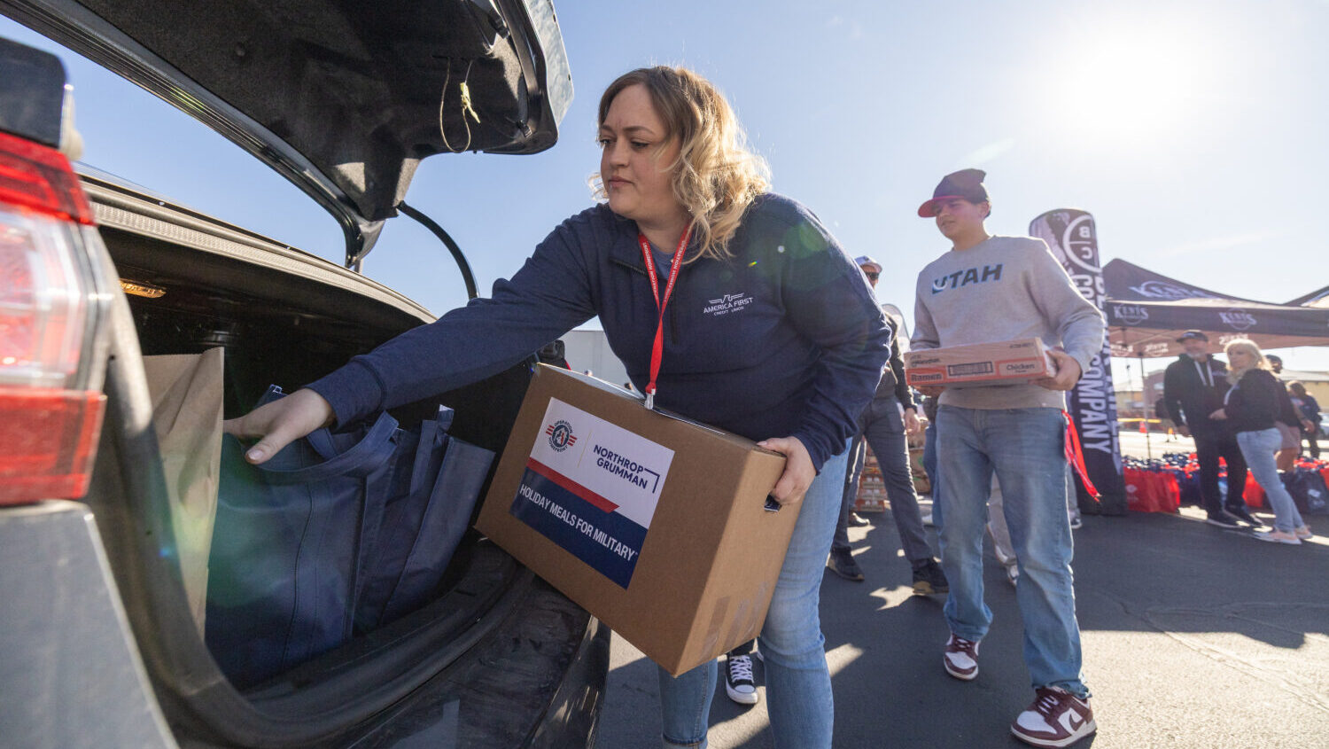 On Tuesday, Operation Homefront distributed holiday meal kits and gift cards to 250 military servic...