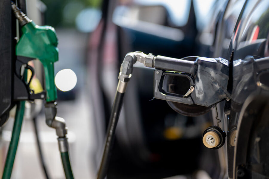 FILE: According to AAA, the average price of a gallon of gas dropped four cents from last week to...