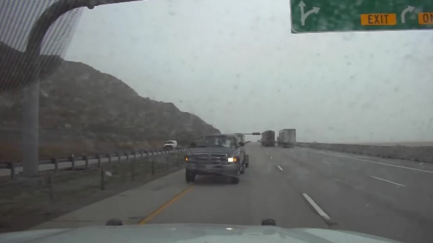 Image of a wrong-way driver captured by Utah Highway Patrol dashboard camera. (UHP)...