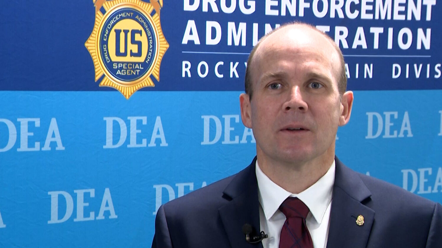 Miguel Chino, assistant special agent in charge at the U.S. Drug Enforcement Administration’s Rocky Mountain Field Division, speaks with KSL TV on Thursday, Dec. 4. 2025. (Derek Peterson, KSL TV)
