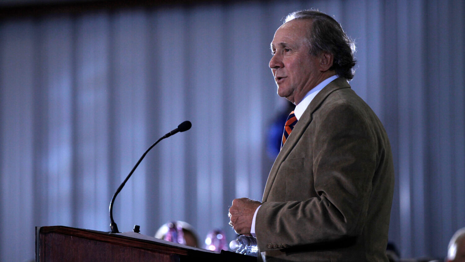 Michael Reagan, the son of former President Ronald Reagan, introduces Republican presidential candi...
