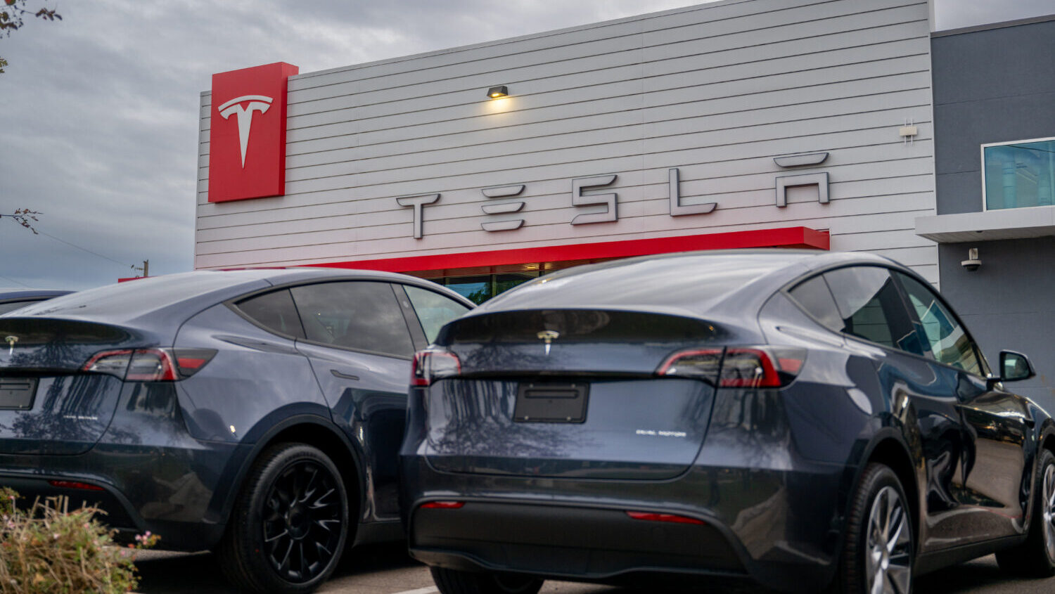 A Tesla dealership is seen on December 13, 2023 in Austin, Texas....
