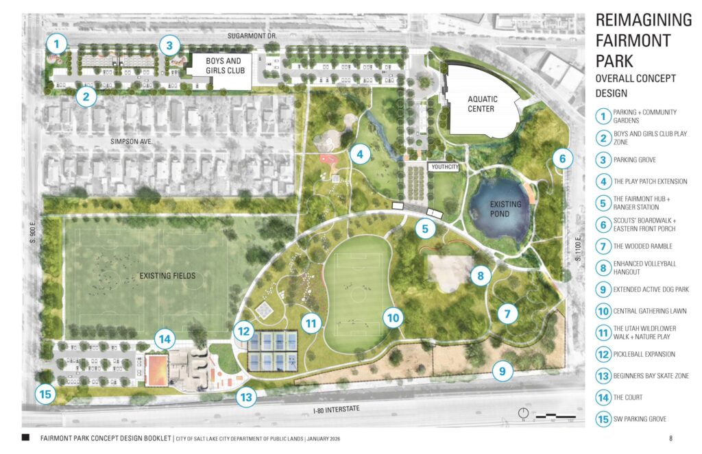 Final concept design for upgrades to Fairmont Park.