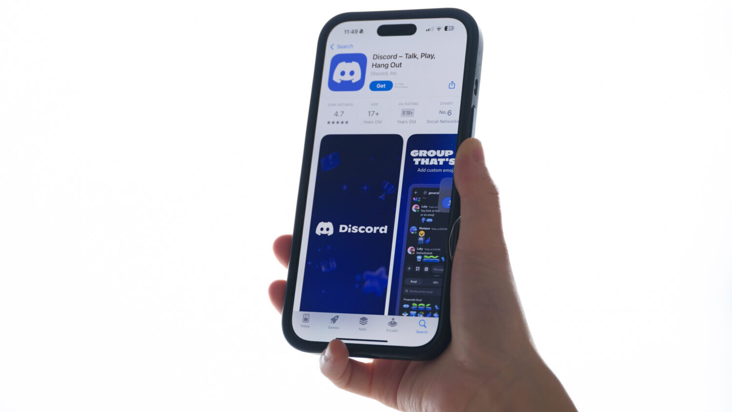 In this photo illustration, the Discord app is opened on a phone on December 7, 2025 in Sydney, Aus...