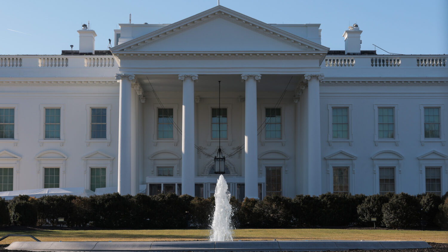 The White House is seen on February 28, 2026 in Washington, DC....