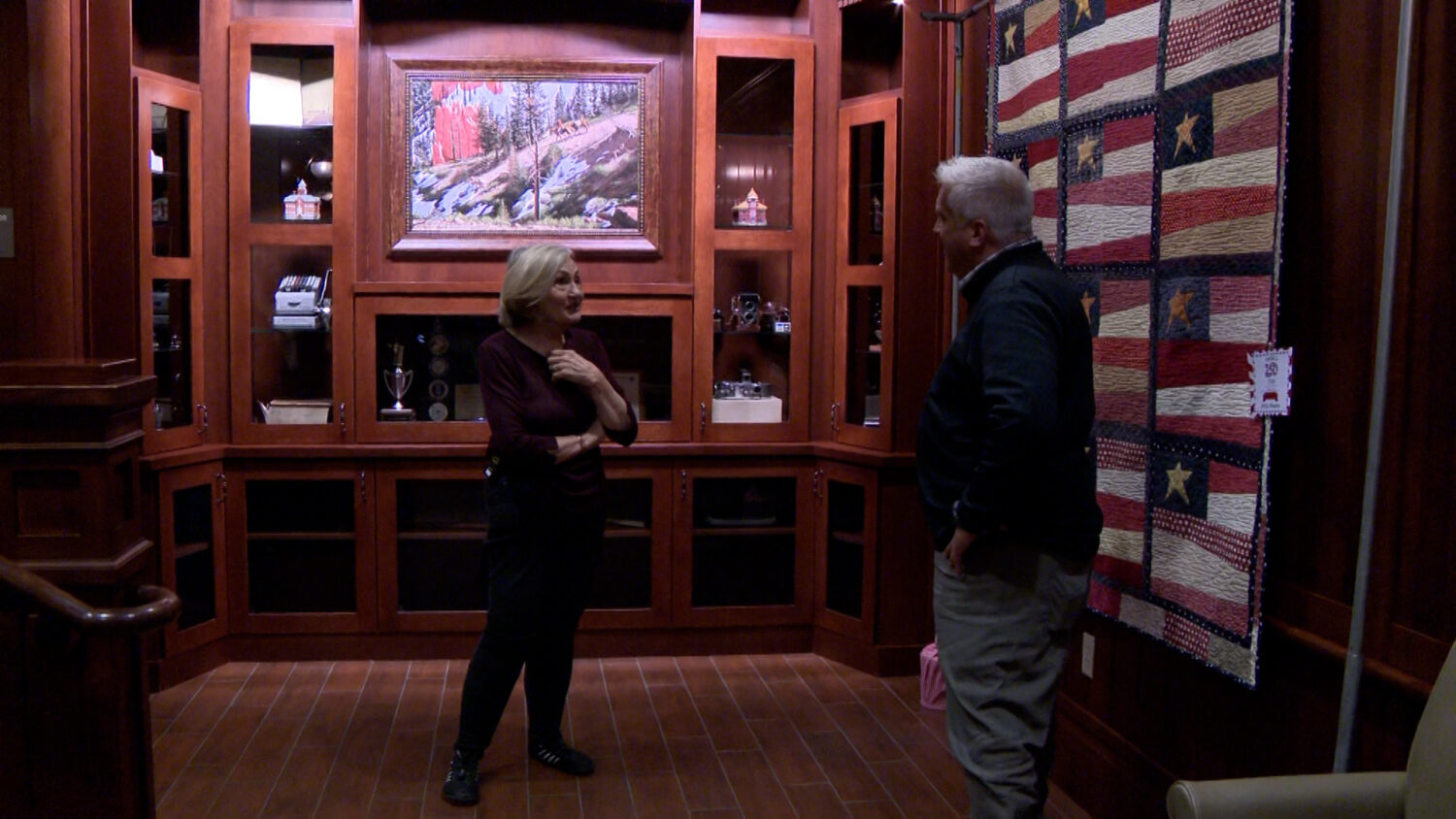 Elaine Baldwin speaking to KSL about the 250th celebration and all the quilts being made for the event.