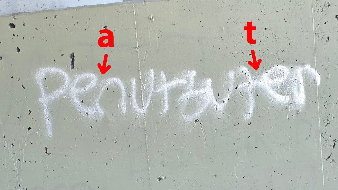 Misspelled Graffiti found in Clearfield that was corrected online by the city....