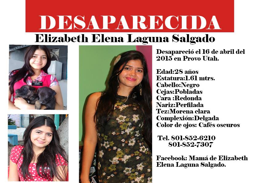 Missing poster of Elizabeth Salgado. (KSL)