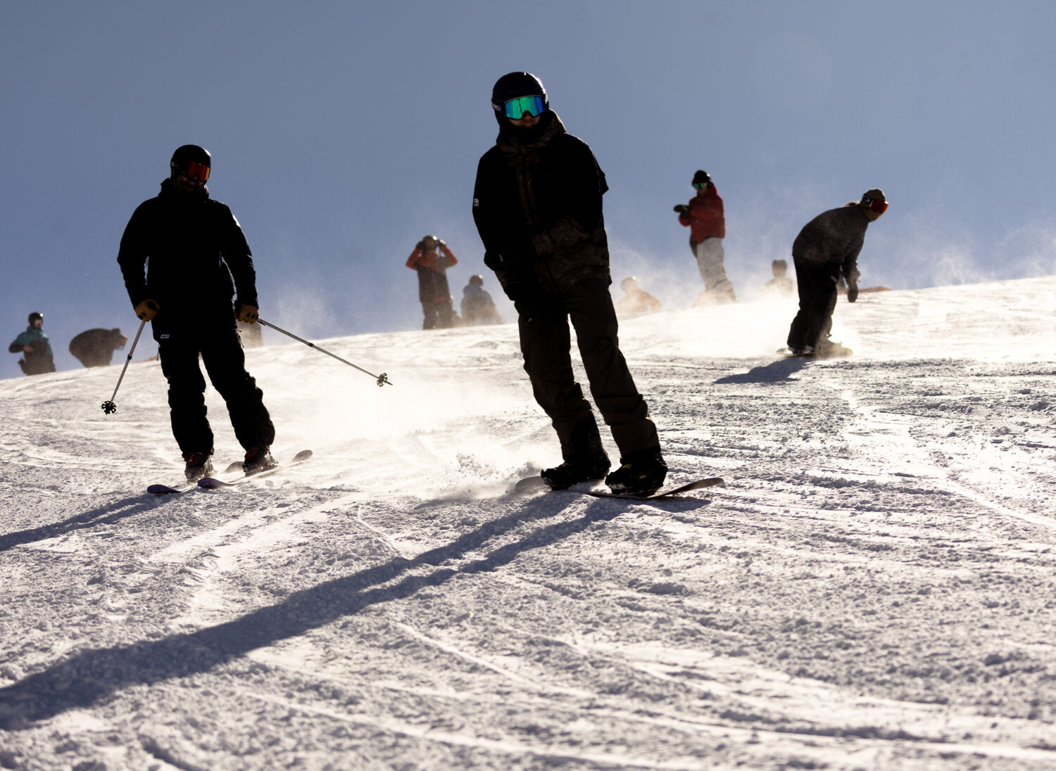 Snowboarders and skiers are pictured at Snowbird in Little Cottonwood Canyon on Friday, Jan. 9, 2026. | Laura Seitz, Deseret News