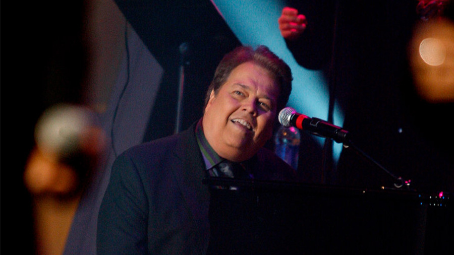 Alan Osmond performs during a taping of the Osmonds 50th anniversary show at the Orlean's casino in...
