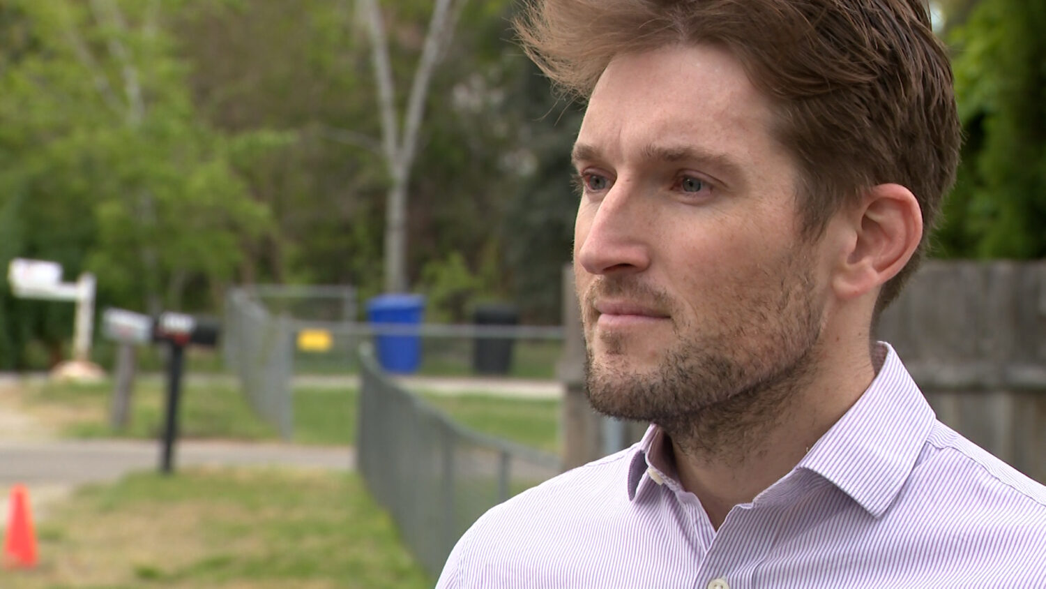 Nate Blouin speaks with KSL on Wednesday, April 22, 2026 in Millcreek. (Greg Anderson, KSL)