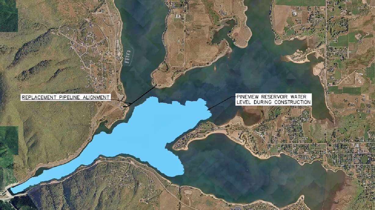 Pineview Reservoir in Weber County to be largely drained for pipeline project