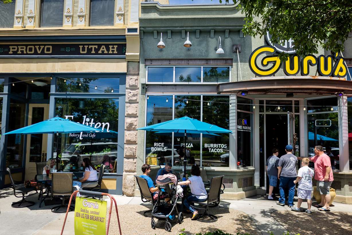 People dine on Center Street in Provo on Tuesday. Provo has one of the lowest crime rates in the country. (Photo: Tess Crowley, Deseret News)