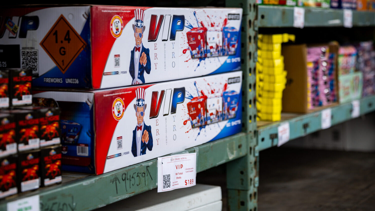 Fireworks are for sale at Wild Wolf Fireworks in Taylorsville on Tuesday, June 30, 2026. But many cities have joined with Gov. Spencer Cox to enforce a fireworks ban, at least over the July Fourth holiday weekend. (Tess Crowley, Deseret News)