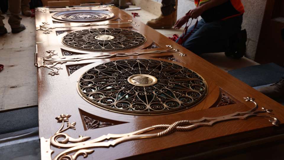 A photo, taken Tuesday, shows the intricate details that embellish the east doors of the Salt Lake Temple. (Photo: The Church of Jesus Christ of Latter-day Saints)