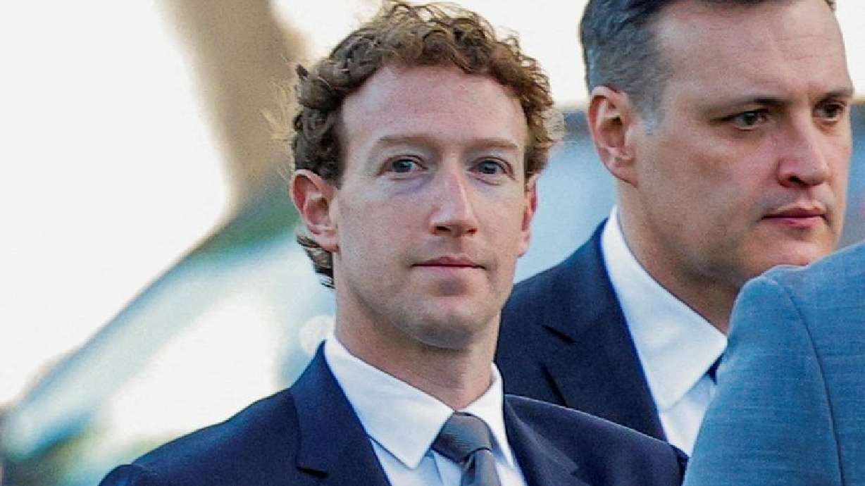 Meta Platforms CEO Mark Zuckerberg arrives outside court in Los Angeles, Calif., Feb. 18. Zuckerber...