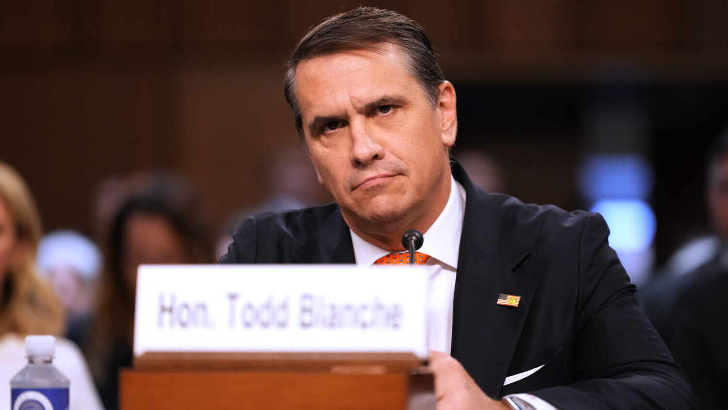 Acting Attorney General Todd Blanche appears before the Senate Judiciary Committee on Capitol Hill ...