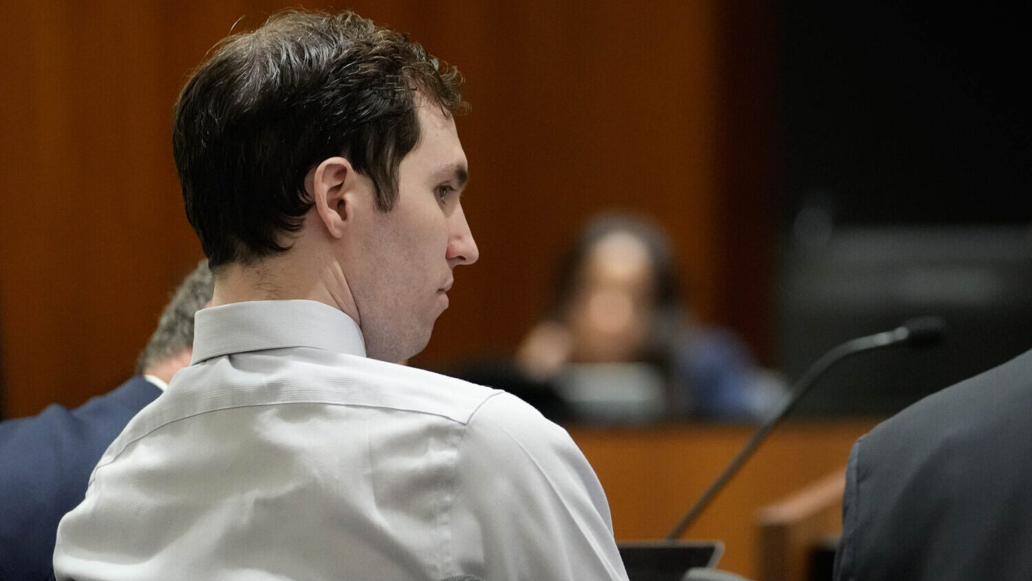 Tyler Robinson, accused in the fatal shooting of Charlie Kirk, appears during a hearing in 4th District Court in Provo, Utah, on Friday, June 12, 2026. (Francisco Kjolseth, Pool)
